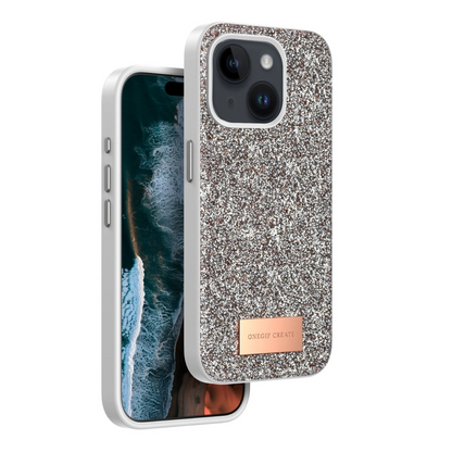 Onegif İphone 14 Bright Simli Kapak - Gold