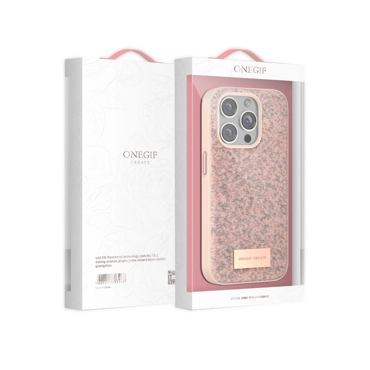 Onegif İphone 14 Pro Max Bright Simli Kapak - Siyah