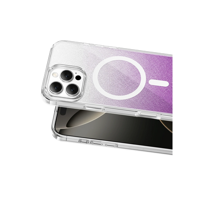 Onegif İphone 16 Pro Max Sora Simli Magsafe Kapak - Mor