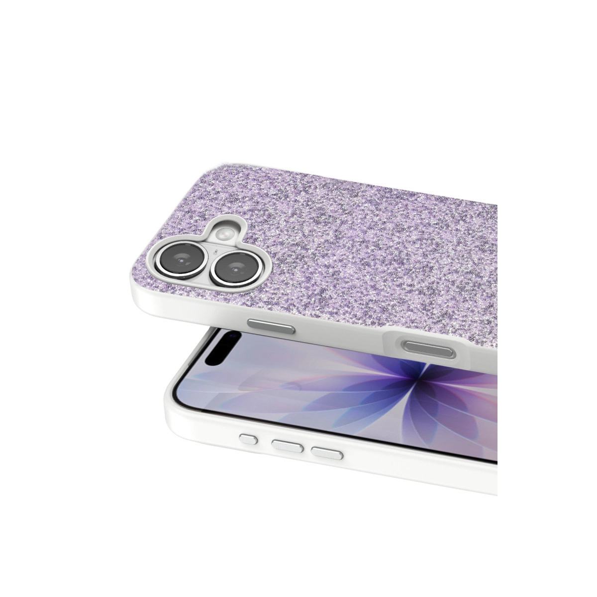 Onegif İphone 17 Bright Simli Kapak - Lila