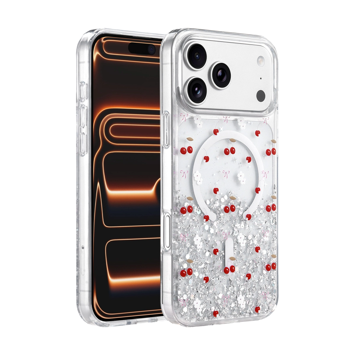 Onegif İphone 17 Pro Misk Simli Magsafe Kapak - Desen 5