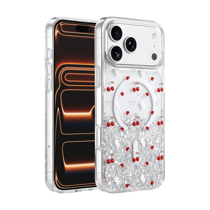 Onegif İphone 17 Pro Misk Simli Magsafe Kapak - Desen 5