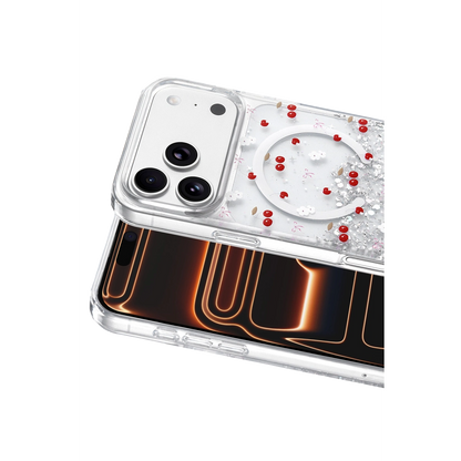 Onegif İphone 17 Pro Misk Simli Magsafe Kapak - Desen 5