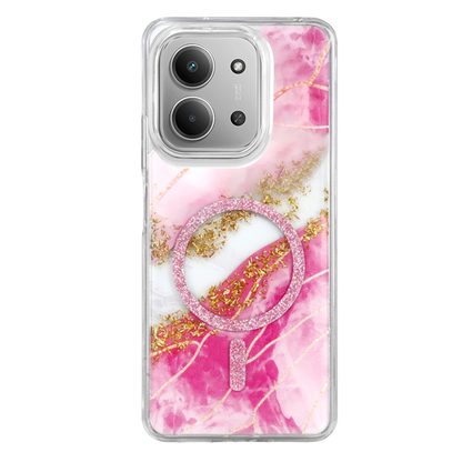 Onegif Xiaomi Redmi 15c 4g Lotus Simli Magsafe Kapak - Pembe