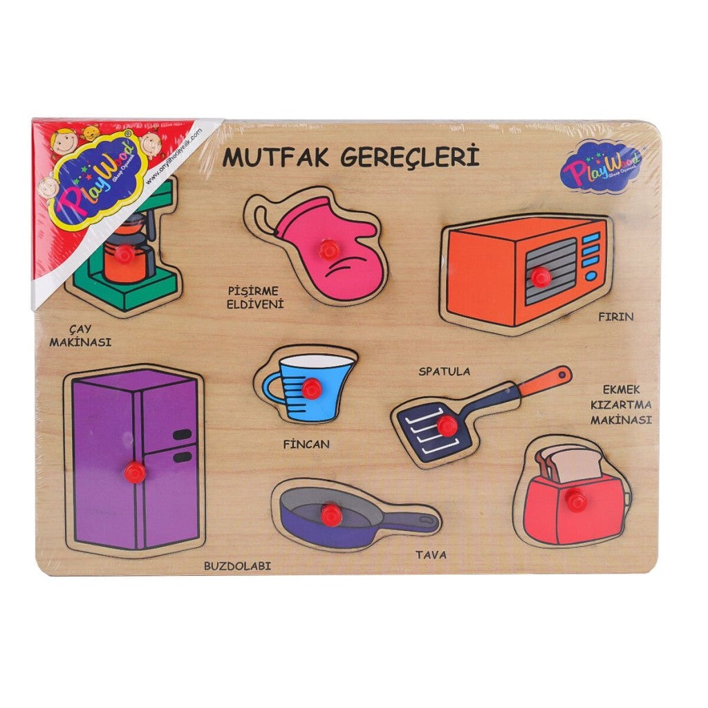 ONY-168-169 Ahşap Tutmalı Mutfak Gereçleri - Oyuncak