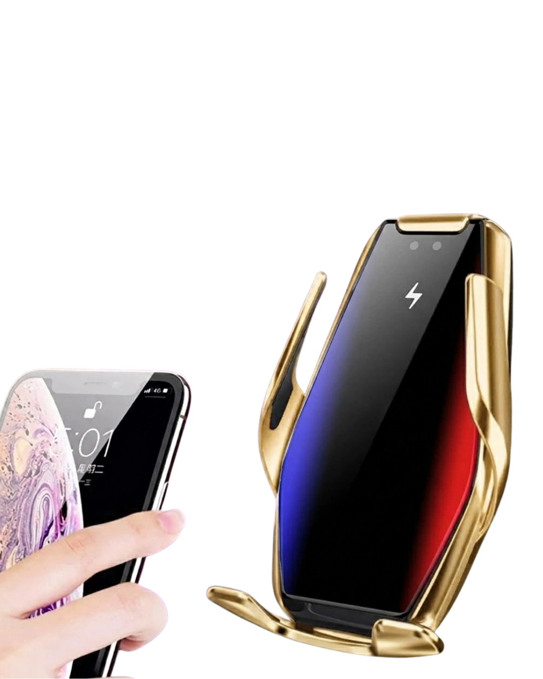 Otomatik Açılan Araç Telefon Tutucu Kablosuz Şarj Ve Tek Elle Kullanım