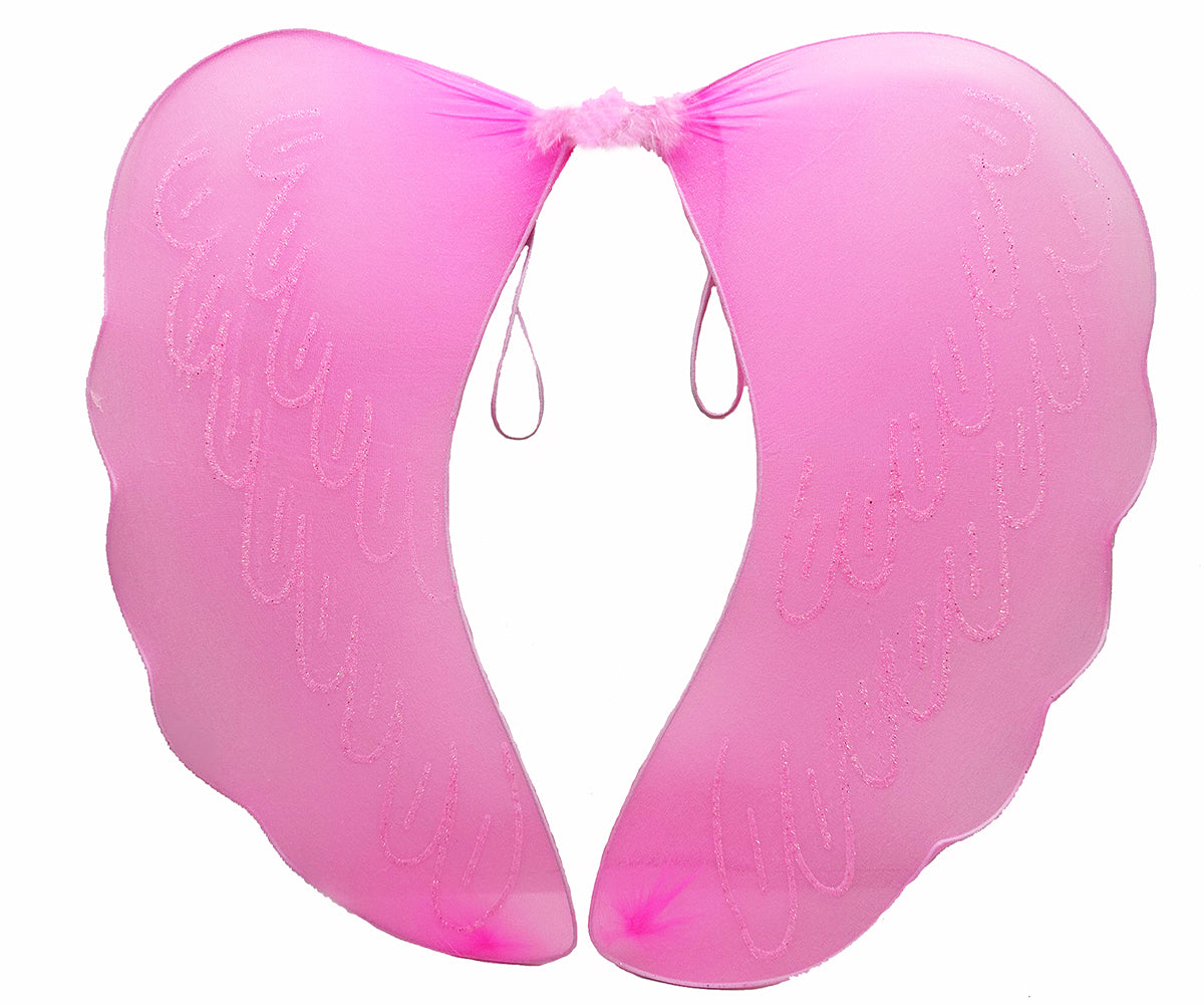 Pembe Renk Ortası Pembe Tüylü Tül Peri Kanadı 40x50 cm (5643)
