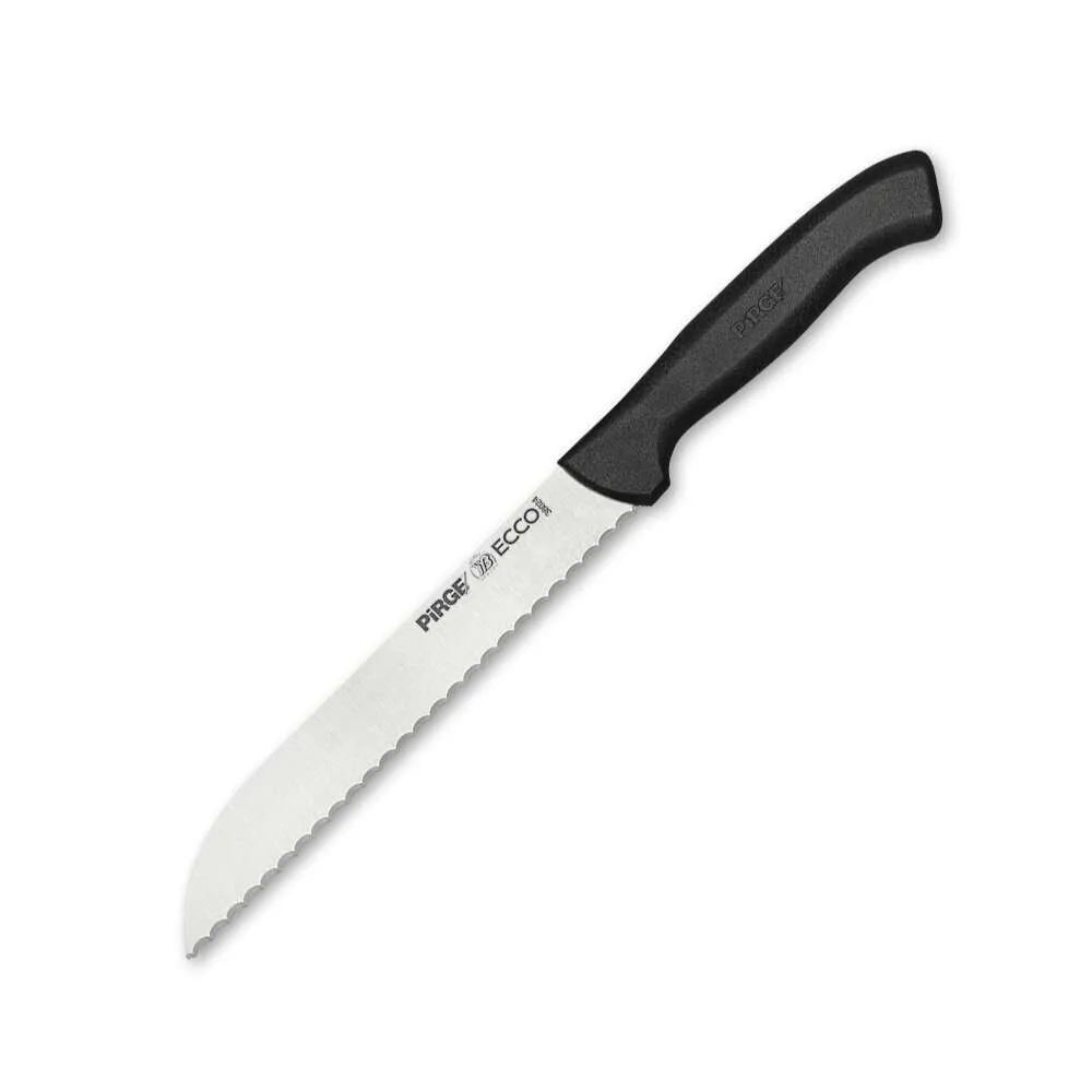 Pirge 38024 Ecco Pro Ekmek Bıçağı 17,5 Cm - Siyah