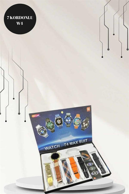 Powerbank Bluetooth Kulaklık Ve Akıllı Saat 7 Kordonlu Metal Kordon Plastik Kordon