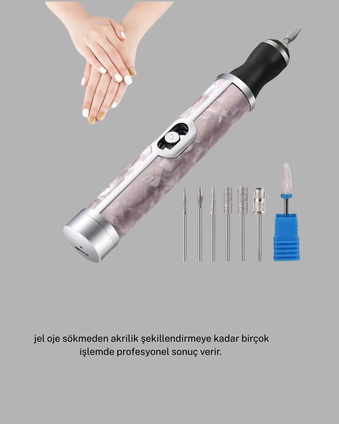 Protez Tırnak Kurutma Törpü Seti
