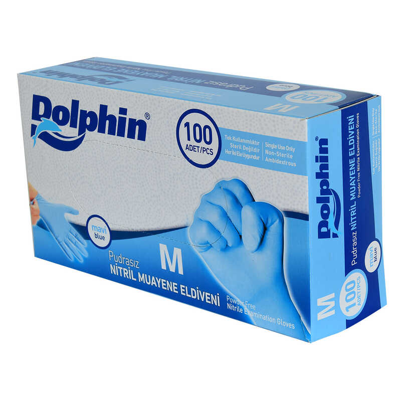 Pudrasız Mi Nitril Eldiven Orta Boy (M) 100 Lü Paket