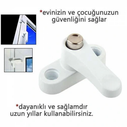 Pvc Kapı Pencere Emniyet Kilidi - Düğmeli Pimapen Kilidi - Çelik