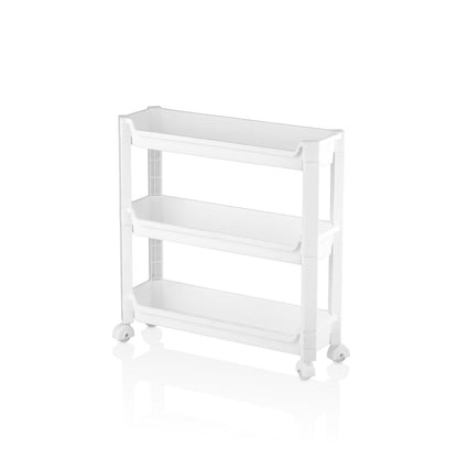 RAFTY 3 KATLI TEKERLEKLİ SEPET ORGANİZER DÜZENLEYİCİ RAF ÜNİTESİ 465X145X480MM (5643)