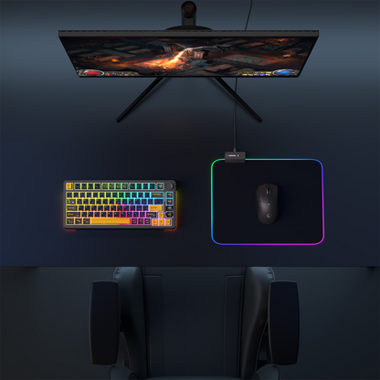 Rampage MP-23, BLITZ M RGB, 252x328x3mm, RGB Led, Gaming, MOUSE PAD (Siyah)