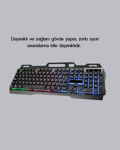 Rgb Aydınlatmalı Klavye Mouse Seti – Usb Bağlantılı, Türkçe Q, Ayarlanabilir Dpı, Ergonomik Yapı