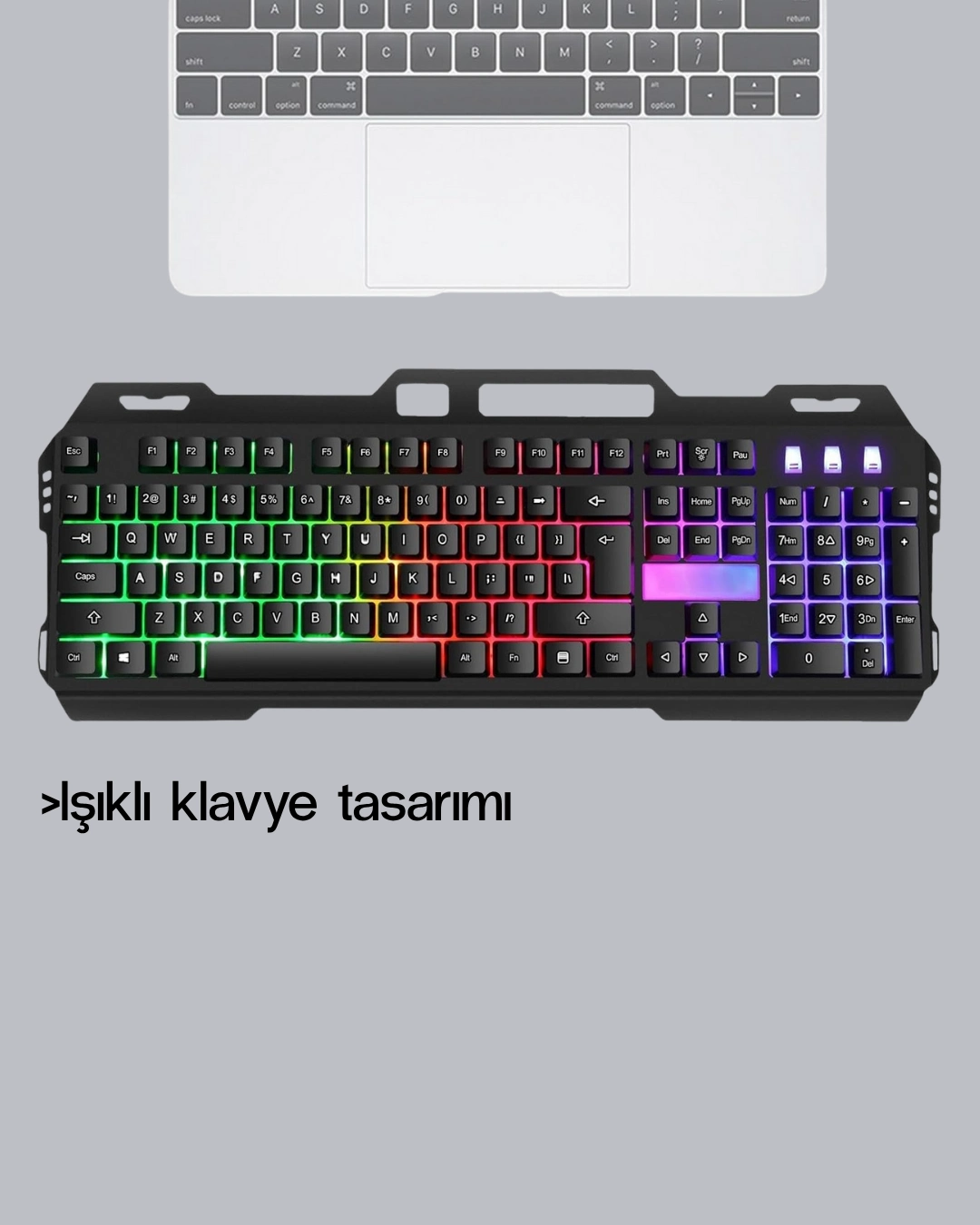 Rgb Aydınlatmalı Klavye Mouse Seti – Usb Bağlantılı, Türkçe Q, Ayarlanabilir Dpı, Ergonomik Yapı