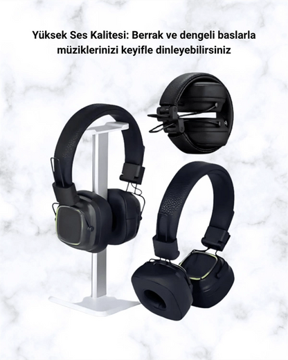 Rgb Işıklı Katlanabilir Bluetooth 5.3 Kulak Üstü Kulaklık