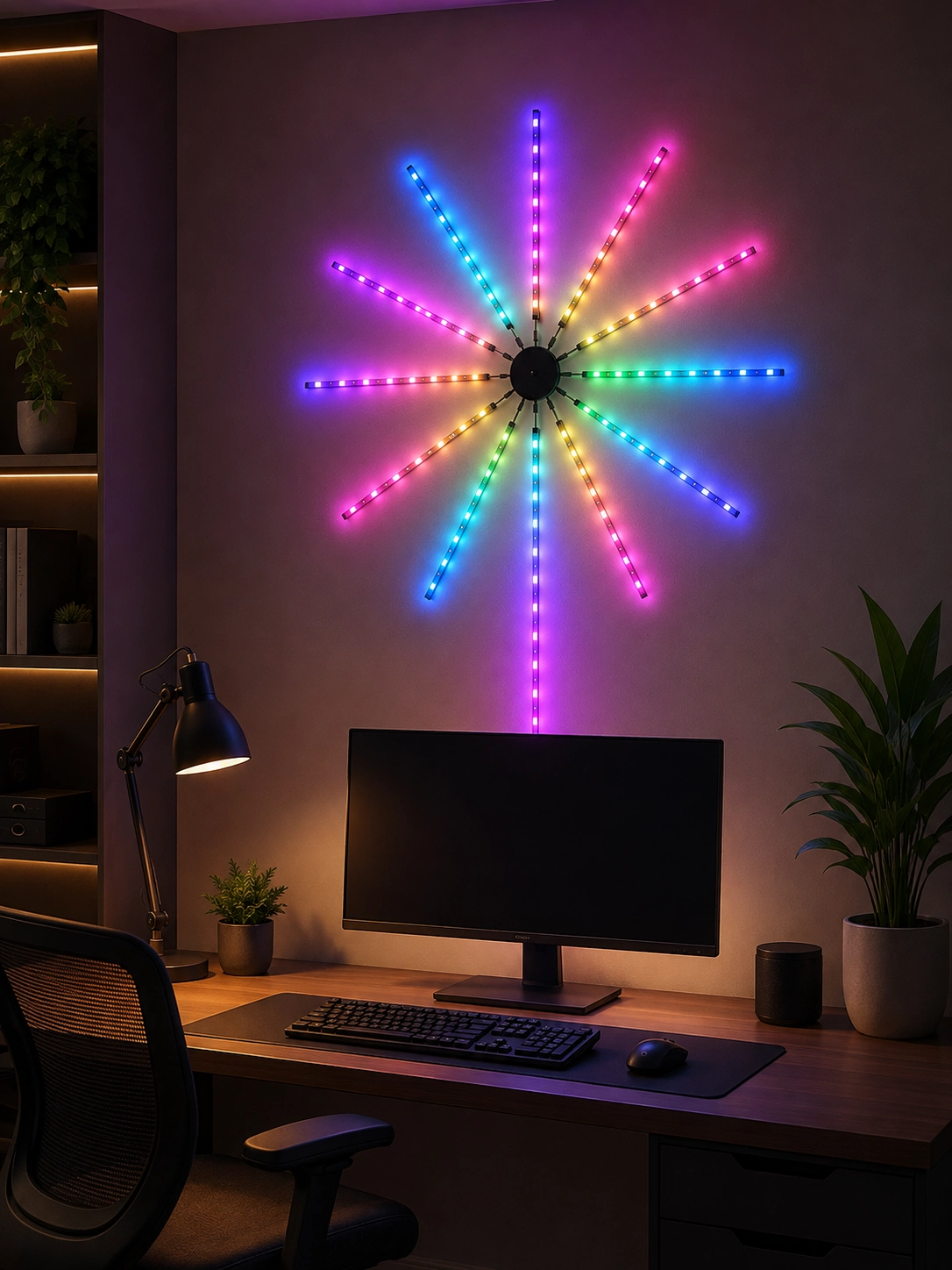Rgb Led Duvar Aydınlatması Telefon Kontrollü Dekoratif Ortam Işığı