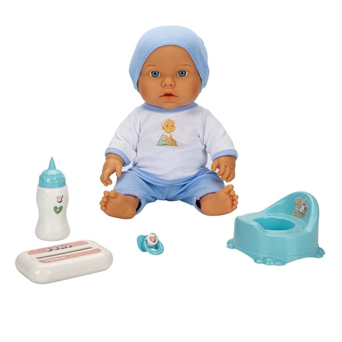 1030141 Sesli Bebelou Tuvalet Zamanı Bebek Seti 32 cm -Sunman