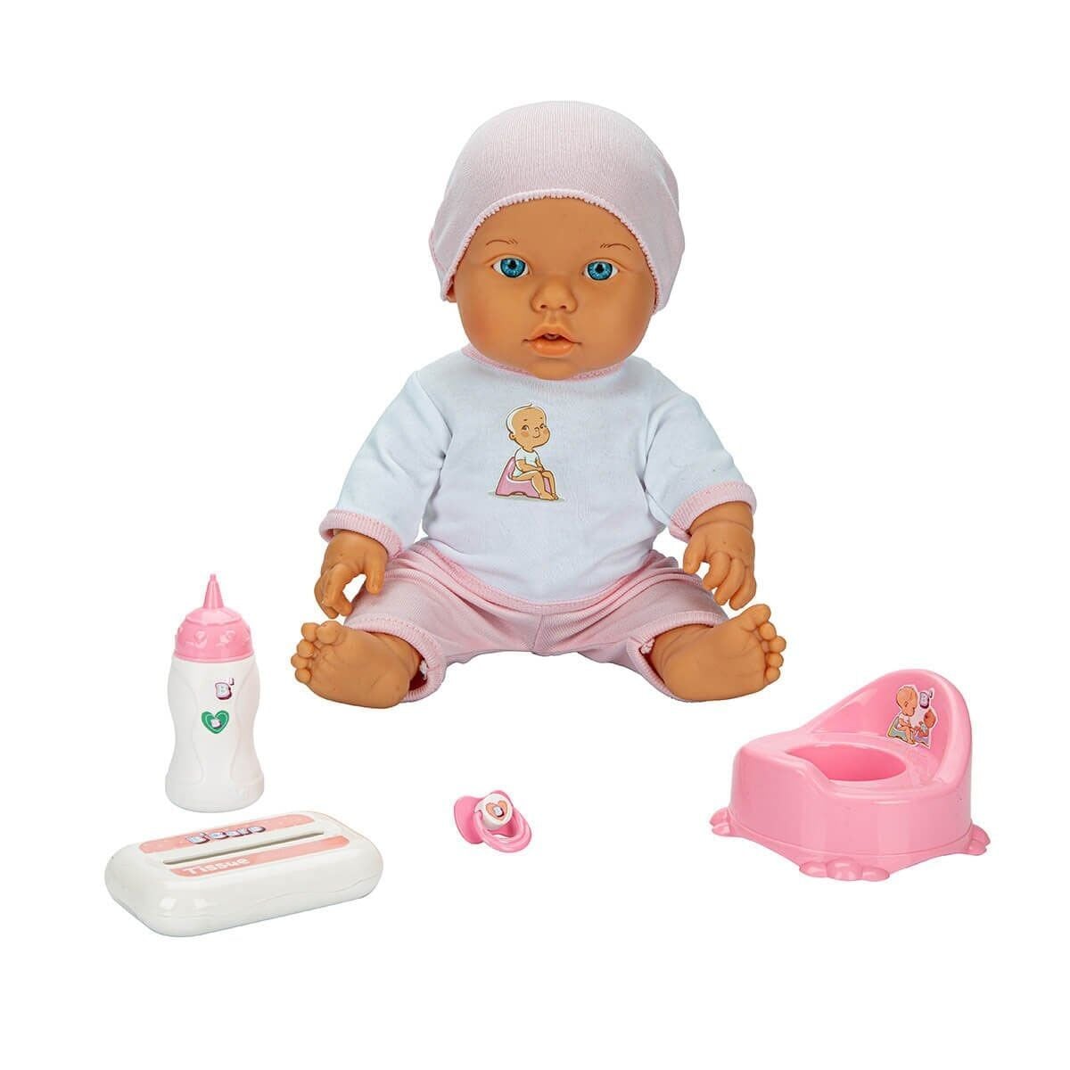 1030141 Sesli Bebelou Tuvalet Zamanı Bebek Seti 32 cm -Sunman