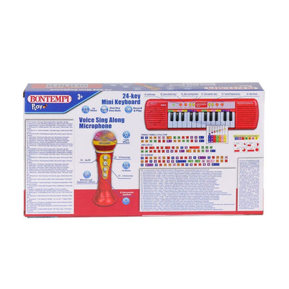 4002120 Elektronik Mikrofonlu Org 24 Tuş Kırmızı -Sunman