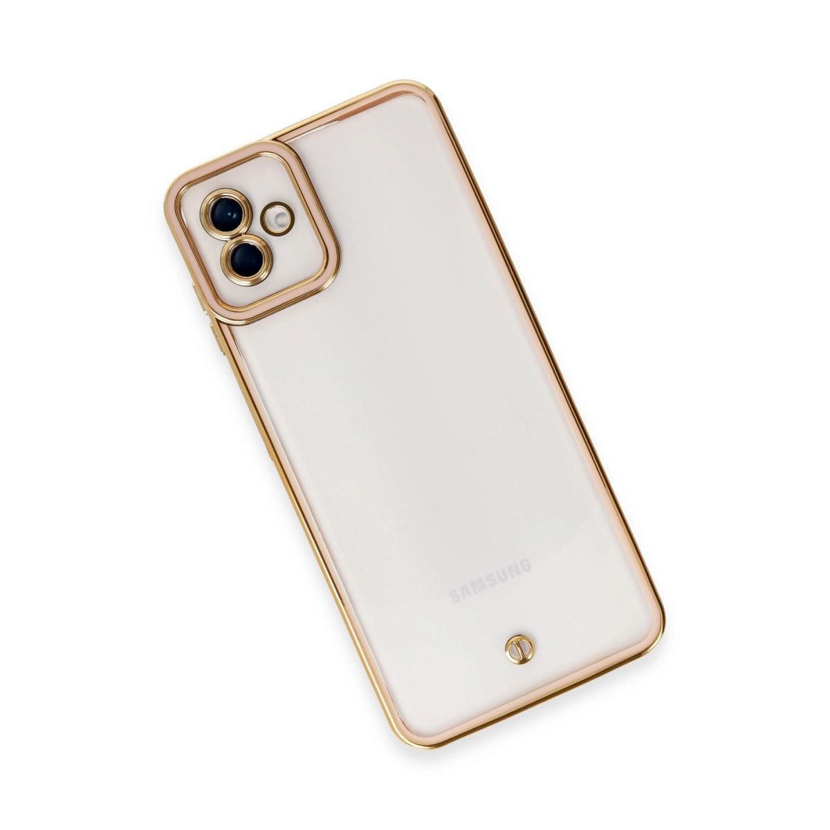 Samsung Galaxy A04 Kılıf Liva Lens Silikon - Rose
