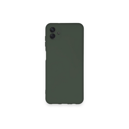 Samsung Galaxy A04 Kılıf Nano İçi Kadife Silikon - Koyu Yeşil