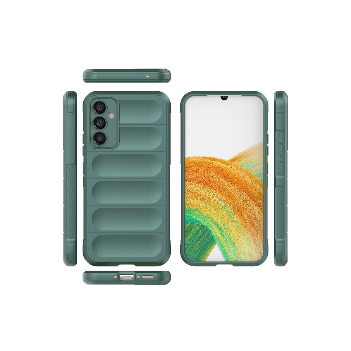 Samsung Galaxy A05s Kılıf Optimum Silikon - Koyu Yeşil