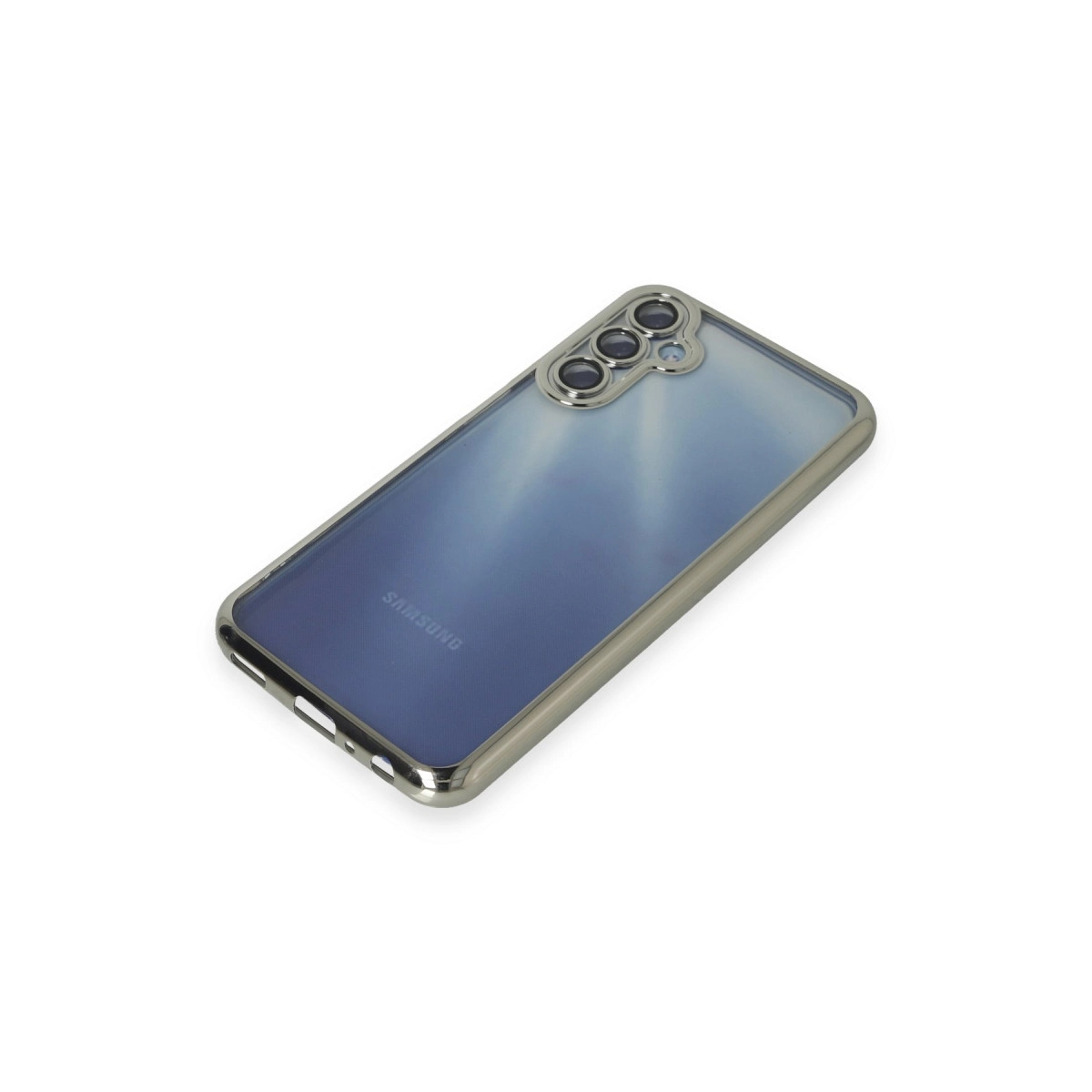 Samsung Galaxy A35 5g Kılıf Razer Lensli Silikon - Gümüş