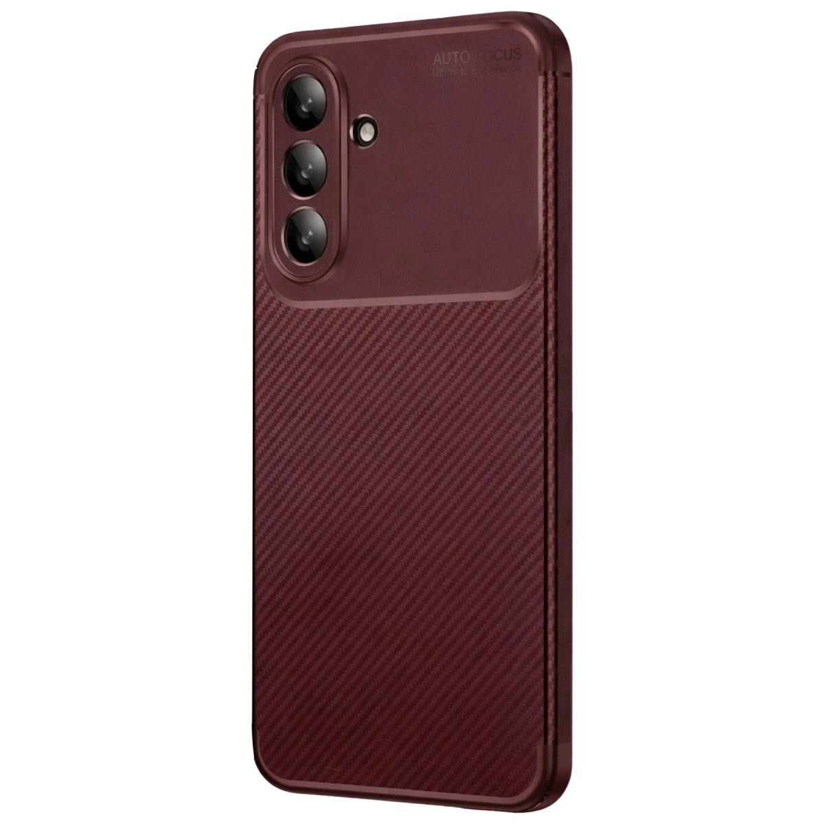 Samsung Galaxy A36 Kılıf Auto Focus Karbon Kapak - Bordo
