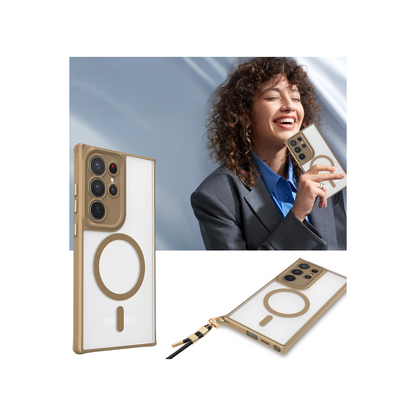 Samsung Galaxy S23 Ultra Kılıf Enka Magsafe Silikon Kılıf - Titan Gri