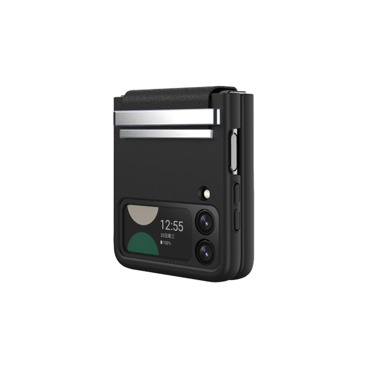 Samsung Galaxy Z Flip 3 Kılıf Belt Flip Kapak - Siyah