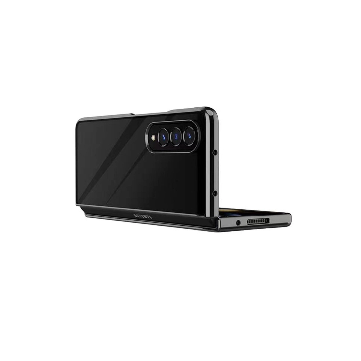 Samsung Galaxy Z Fold 4 Kılıf Fold Element Kapak - Siyah