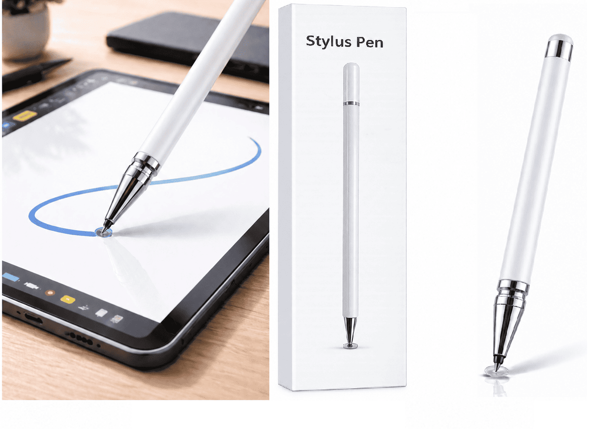 infinix Hot 10 Uyumlu Dokunmatik Stylus Kalem Disk Uçlu Hassas Beyaz Tablet Telefon Çizim Kalemi