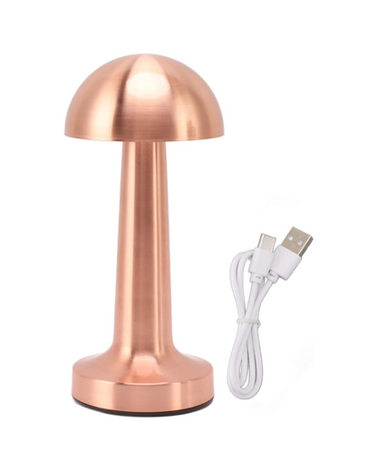 Şarjlı Mantar Masa Lambası 3 Seviyeli Dokunmatik Led Usb Şarj Özellikli