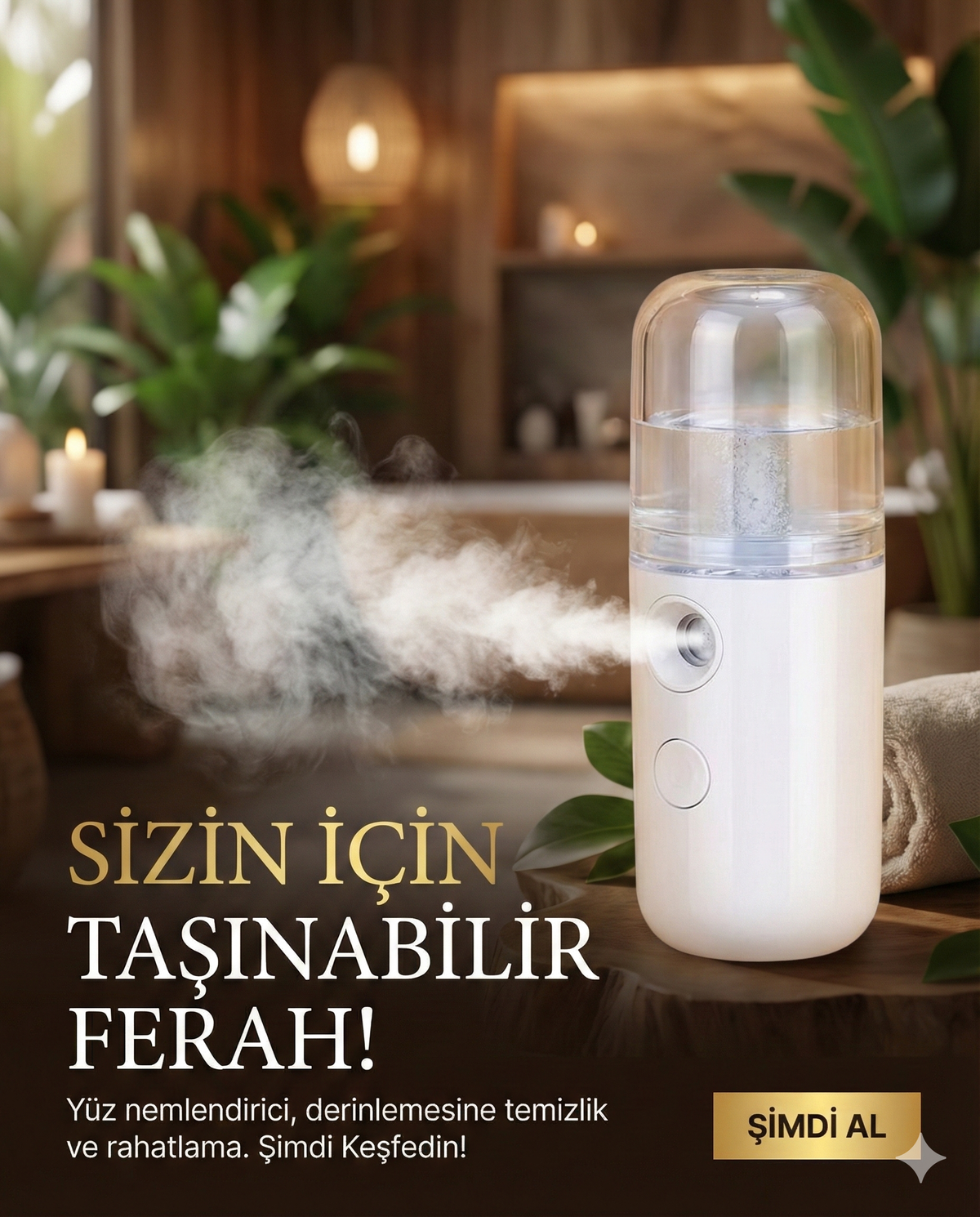 Şarjlı Mini Yüz Nemlendirici Dezenfektan Mist Sprayer