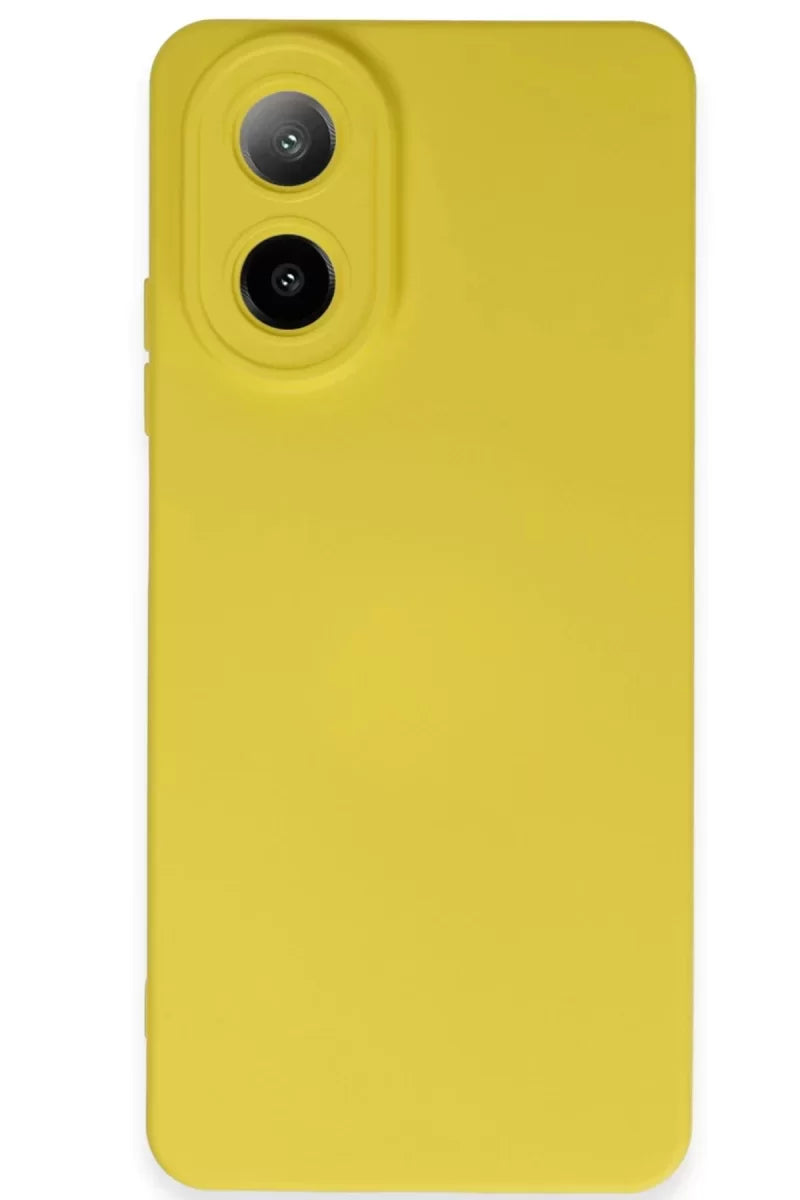 Newface Oppo A38 Kılıf Nano İçi Kadife Silikon - Sarı