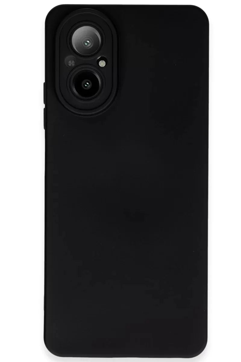 Newface Realme 12 Lite Kılıf Nano İçi Kadife Silikon - Siyah