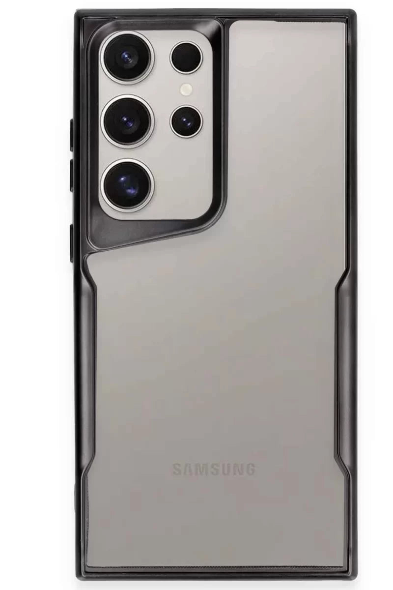 Newface Samsung Galaxy S24 Ultra Kılıf Boyi Silikon Kapak - Siyah