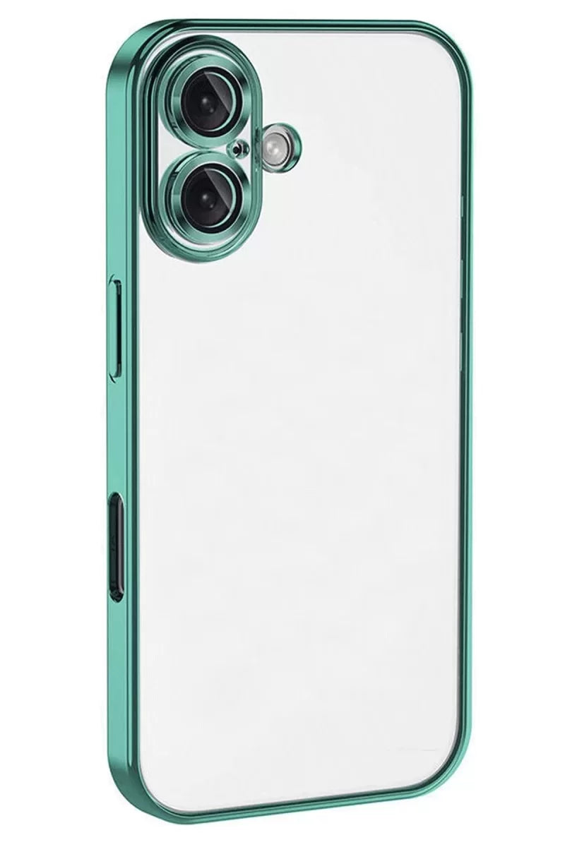 Newface İphone 16 Kılıf Razer Lensli Silikon - Turkuaz
