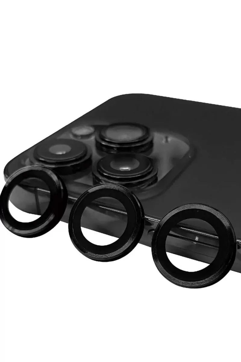 Newface Apple İphone 15 Pro Raze Metal Kamera Lens - Siyah