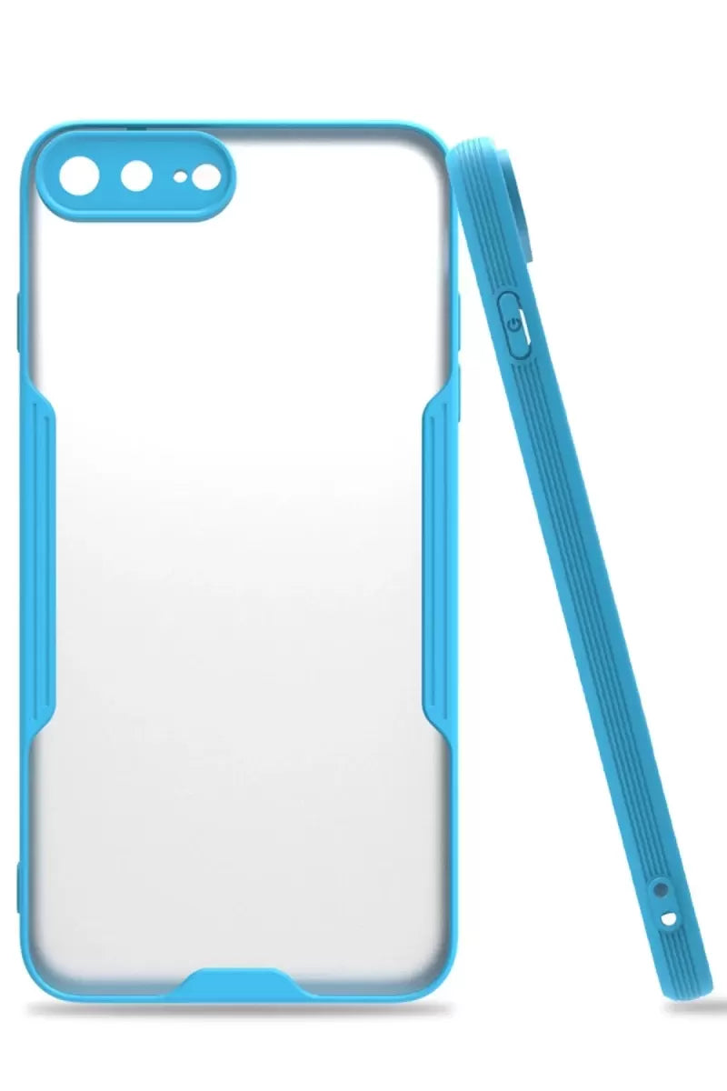 Newface Apple İphone 7 Plus Kılıf Platin Silikon - Mavi