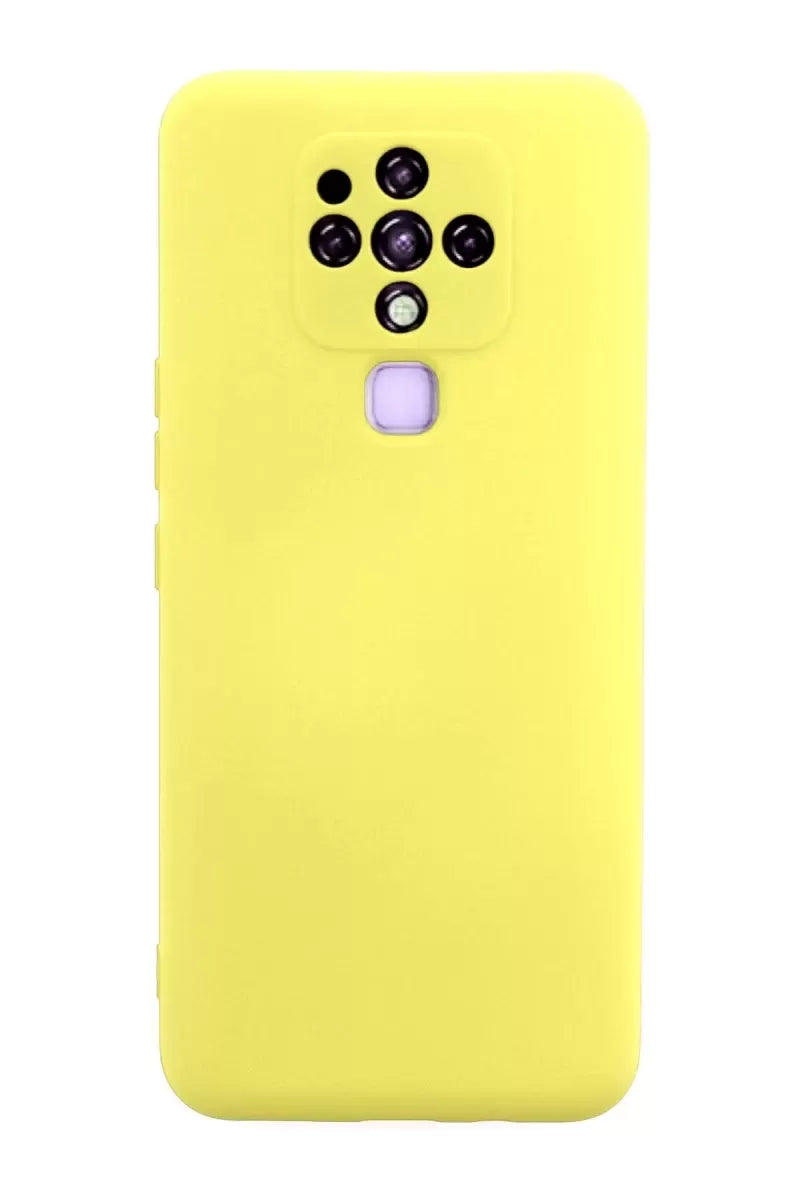 Newface Tecno Camon 16 Kılıf Nano İçi Kadife Silikon - Sarı