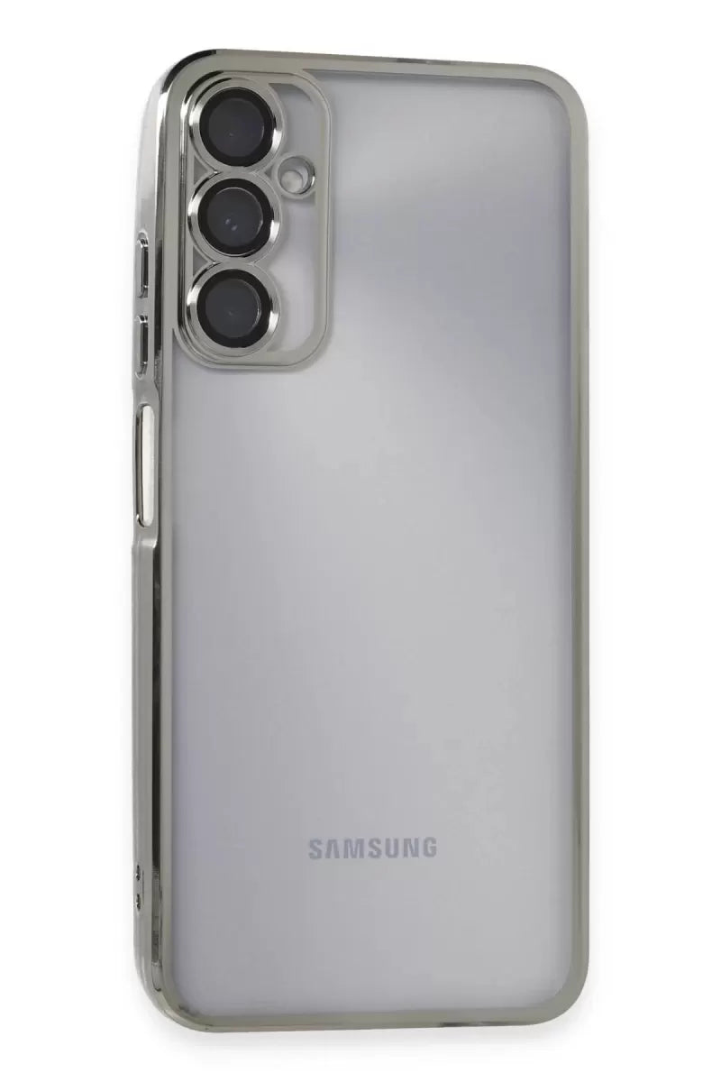 Newface Samsung Galaxy A05s Kılıf Razer Lensli Silikon - Gümüş