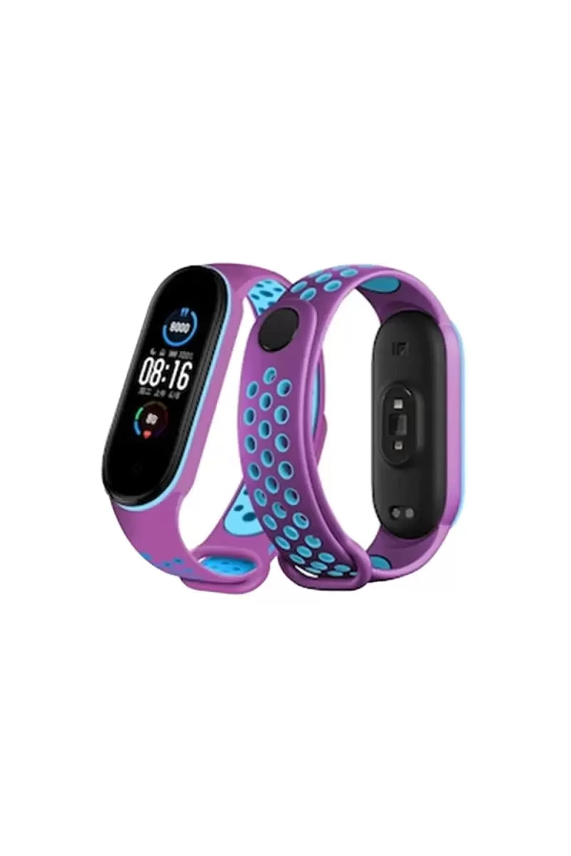 Newface Xiaomi Mi Band 7 Spor Delikli Kordon - Mor-mavi