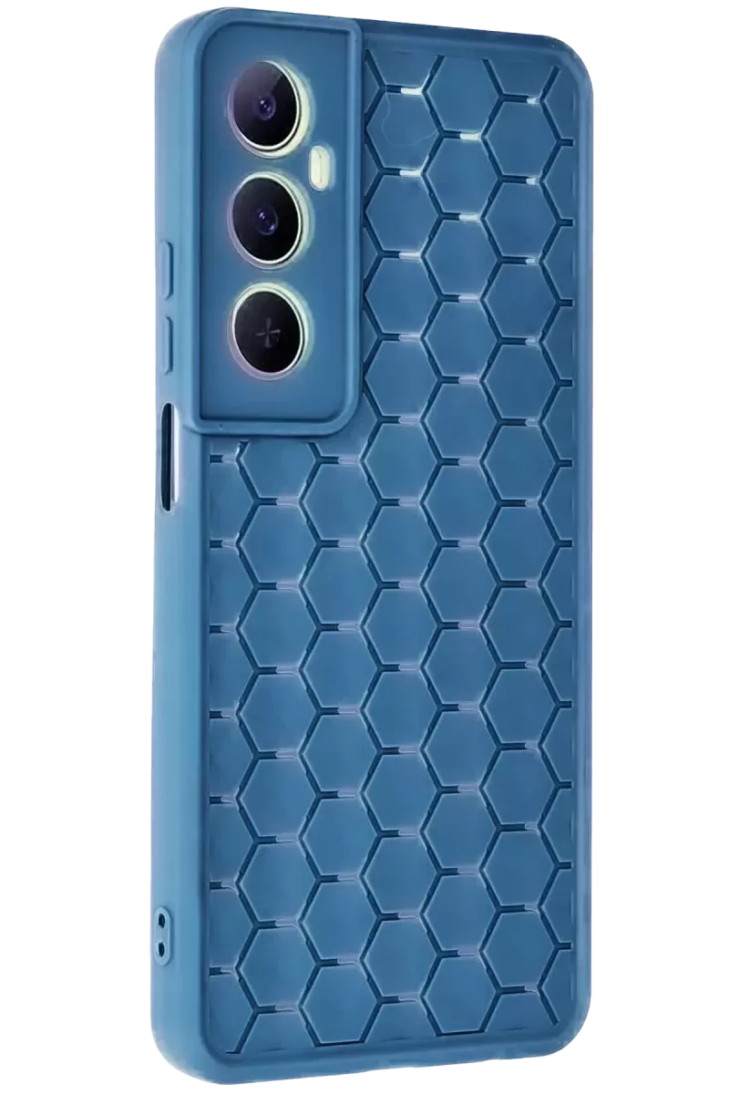 Newface Realme C65 Kılıf Petek Silikon Kapak - Mavi