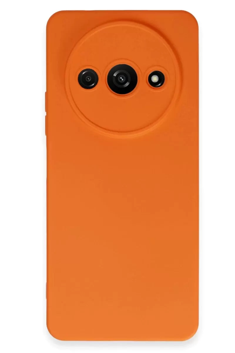 Newface Xiaomi Redmi A3 4g Kılıf Nano İçi Kadife Silikon - Turuncu