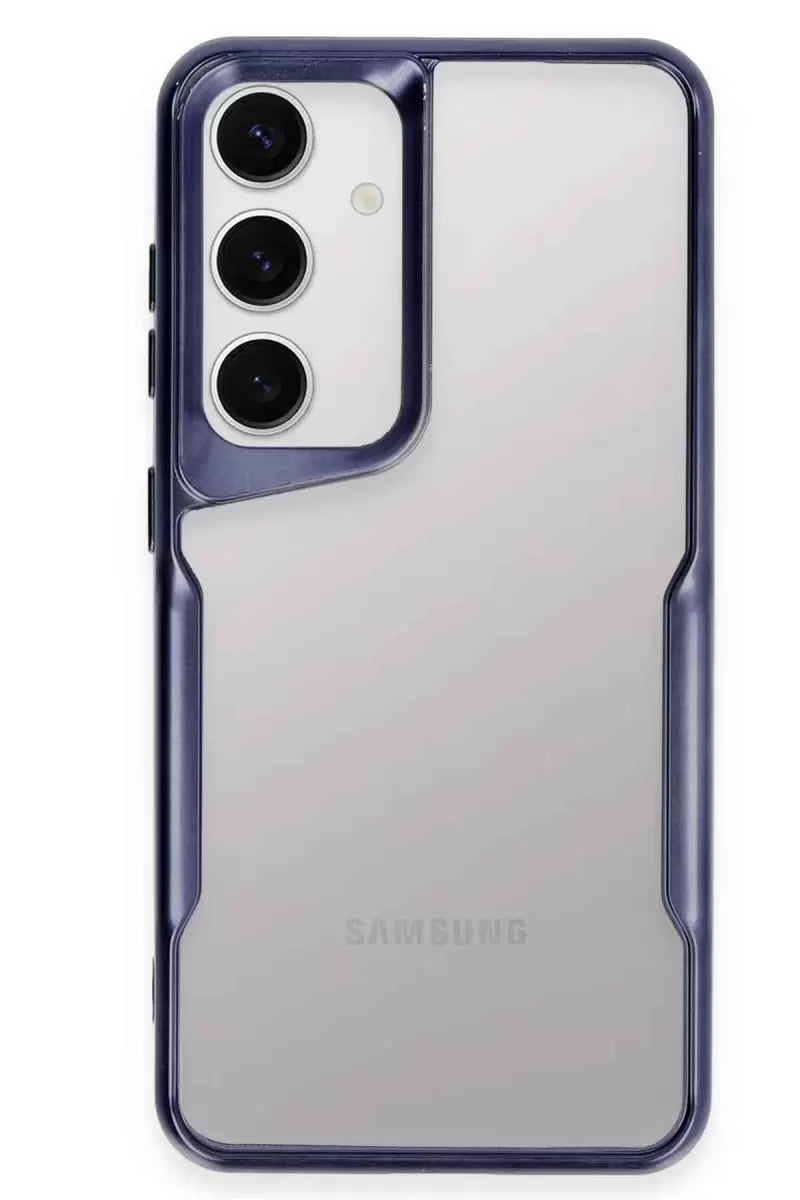 Newface Samsung Galaxy S24 Kılıf Boyi Silikon Kapak - Lacivert
