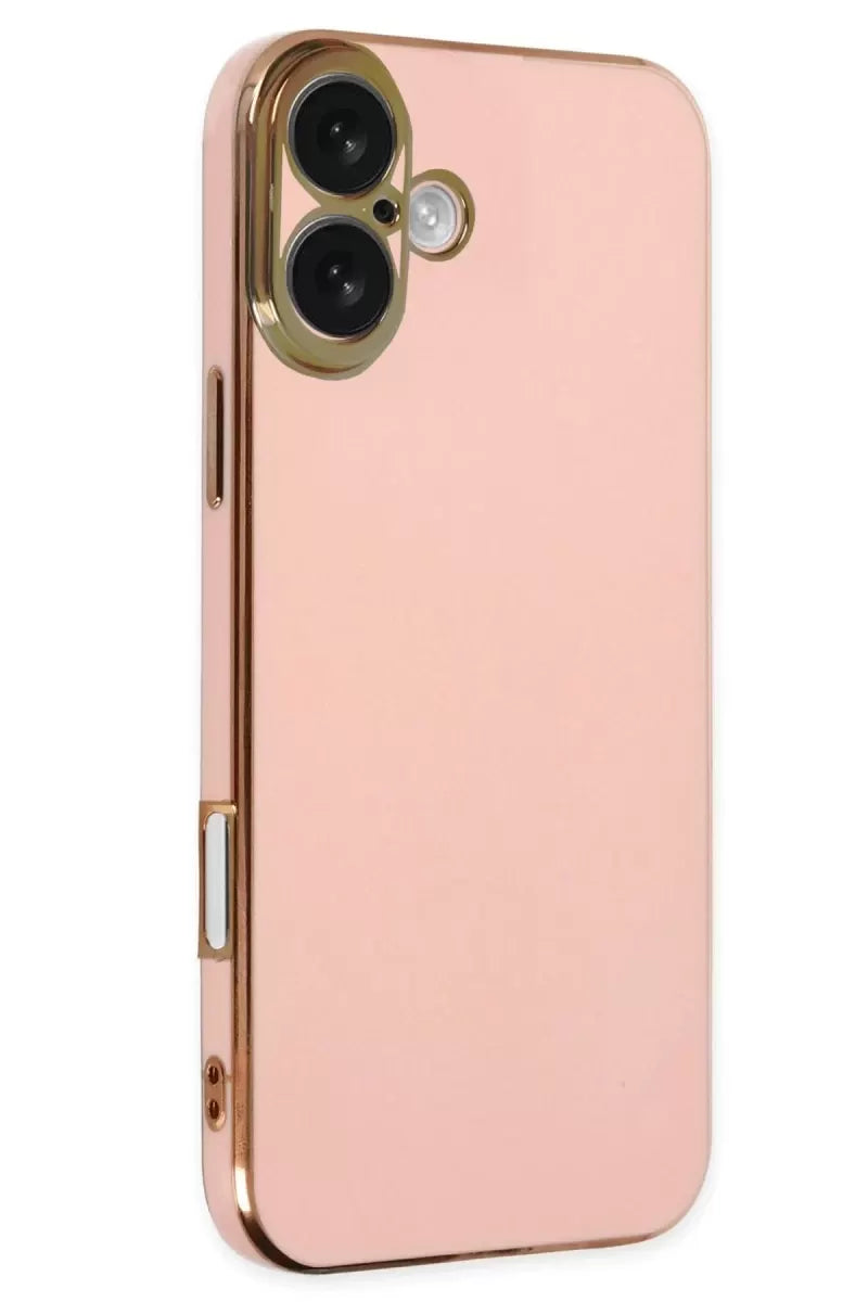 Newface Apple İphone 16 Kılıf Volet Silikon - Pembe