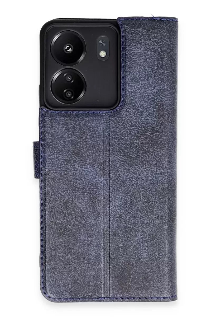 Newface Xiaomi Redmi 13c Kılıf Trend S Plus Kapaklı Kılıf - Lacivert